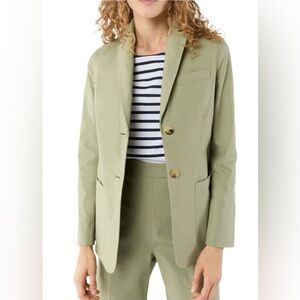 NEW ANN MASHBURN sarah patch pocket jacket in sage